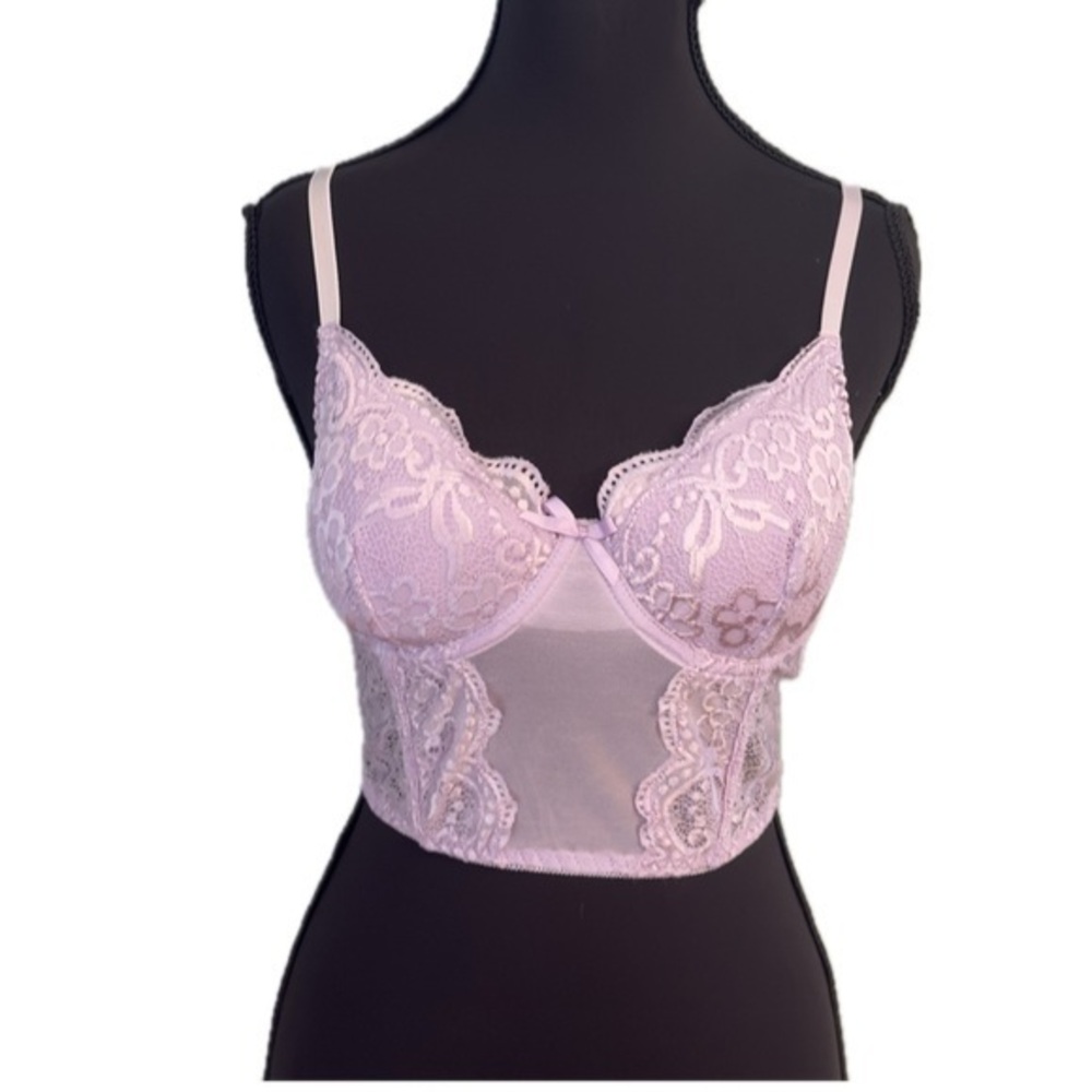 NWT ROMWE Lace Corset Bustier Bralette Tank Top New Small 15” Length Bust 22”